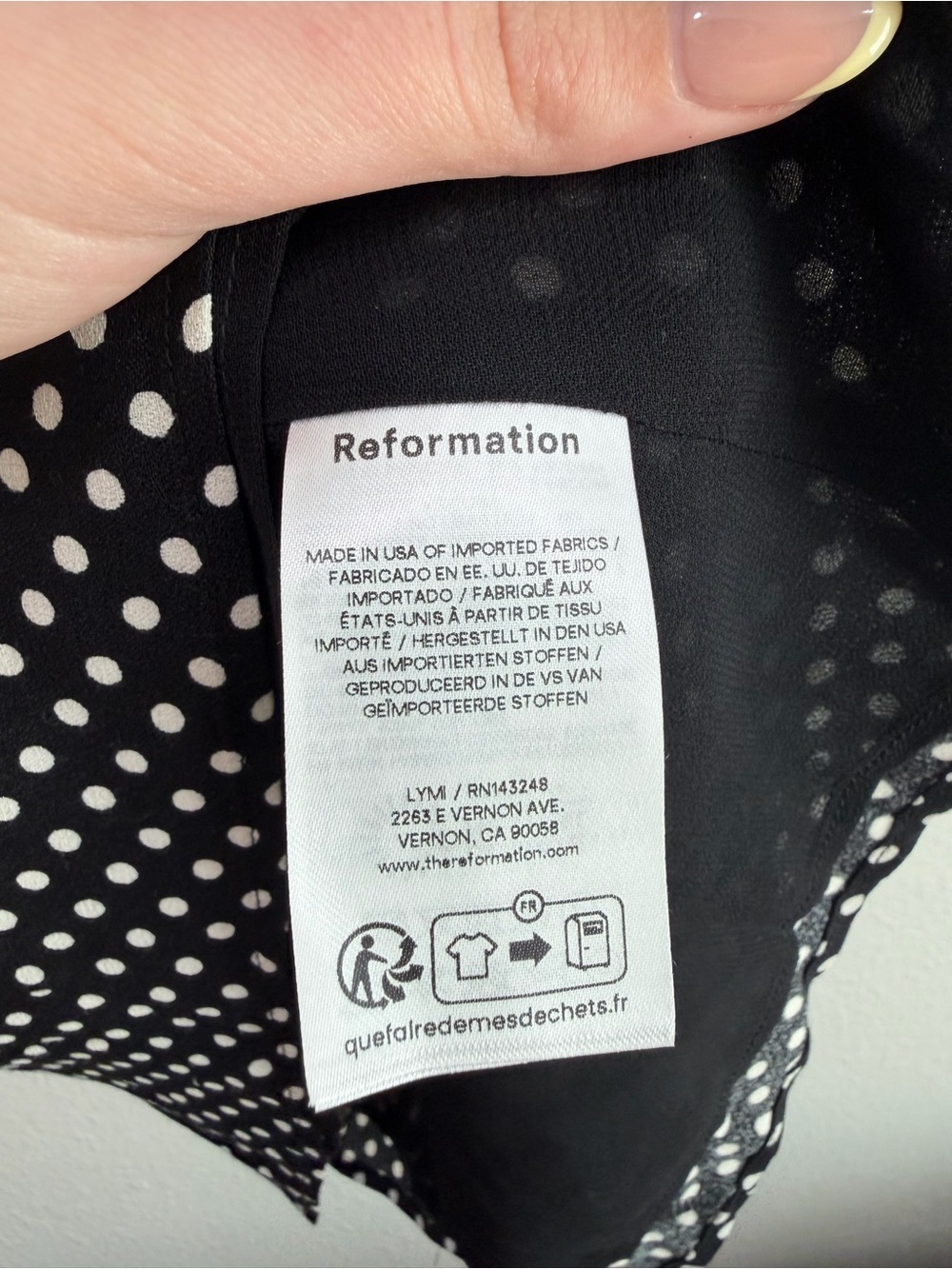 Reformation Gene Dress Polka Dot Mini Dress Size 4 - Picture 9 of 11